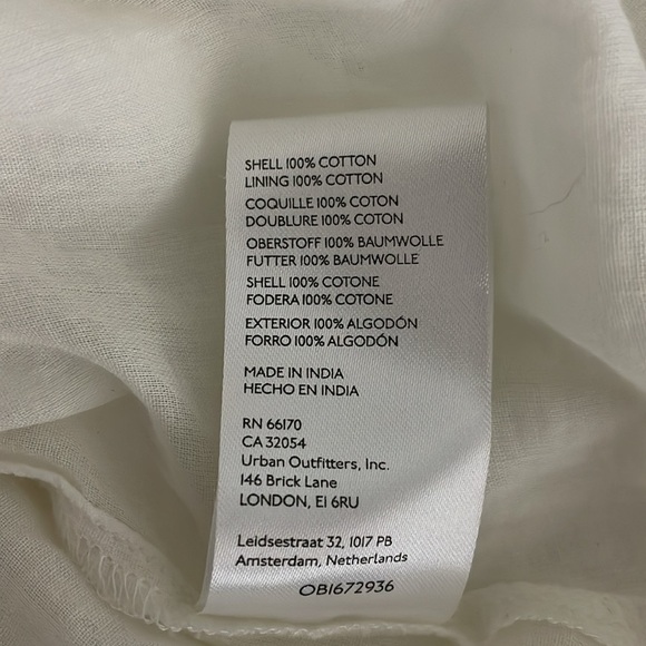 Urban Outfitters Kimchi Blue Maci Polka Dot Mini Dress White Size Small Boho - Picture 12 of 13